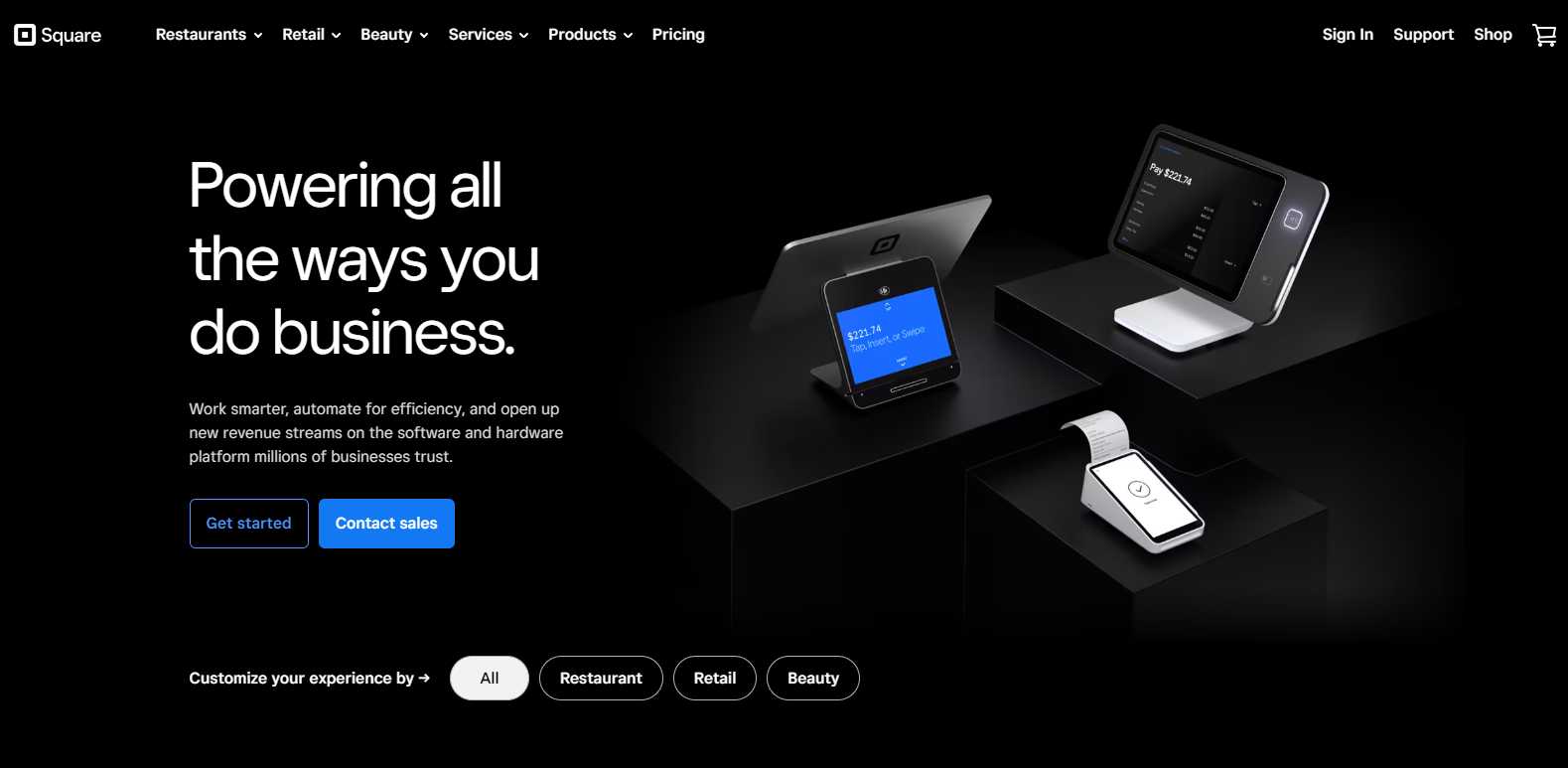 Square payment gateway