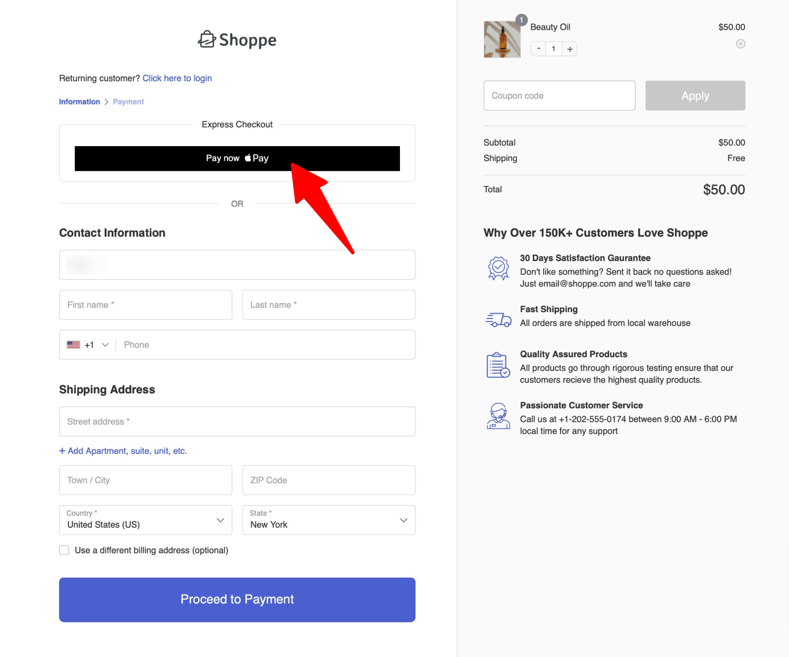preview pay with apple pay