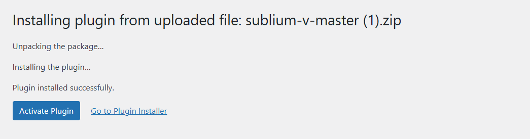 activate the sublium plugin