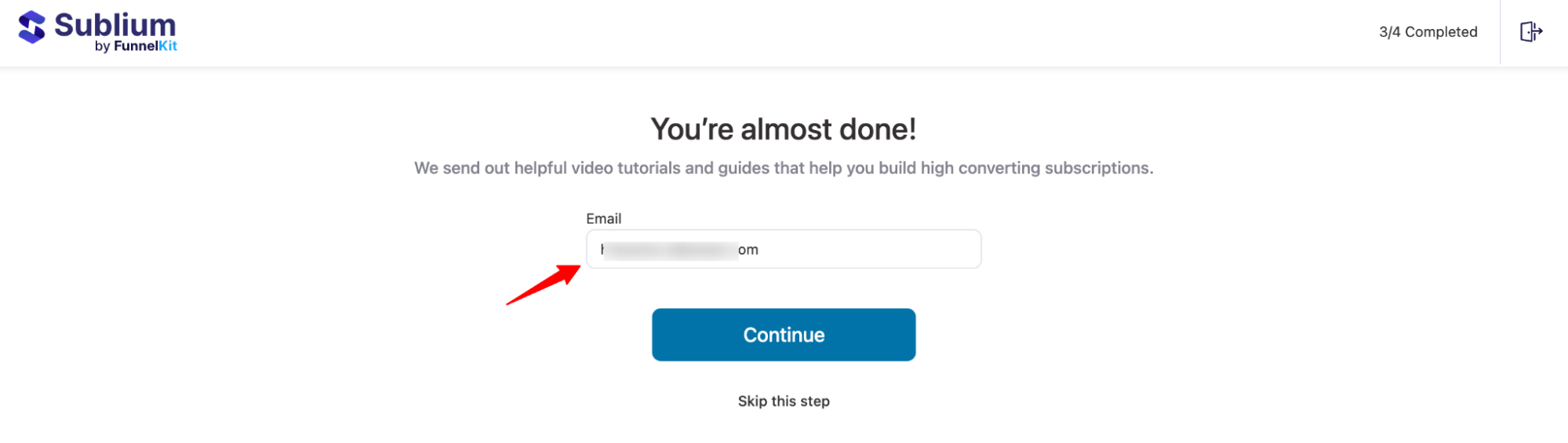 add email for update