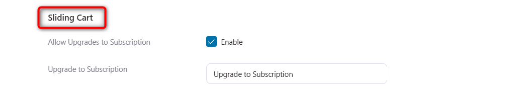 sublium pages settings - funnelkit sliding cart