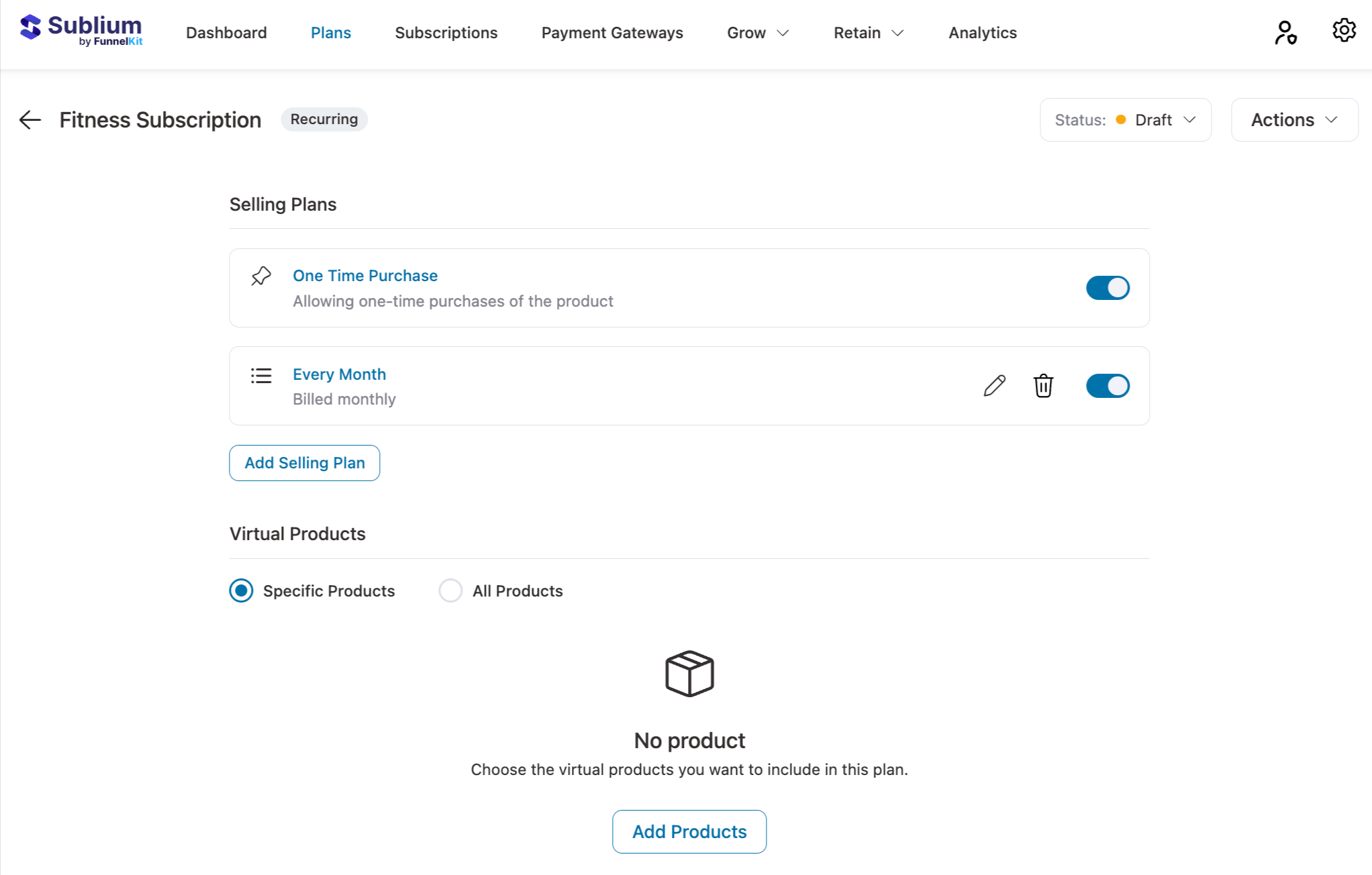 subscription details