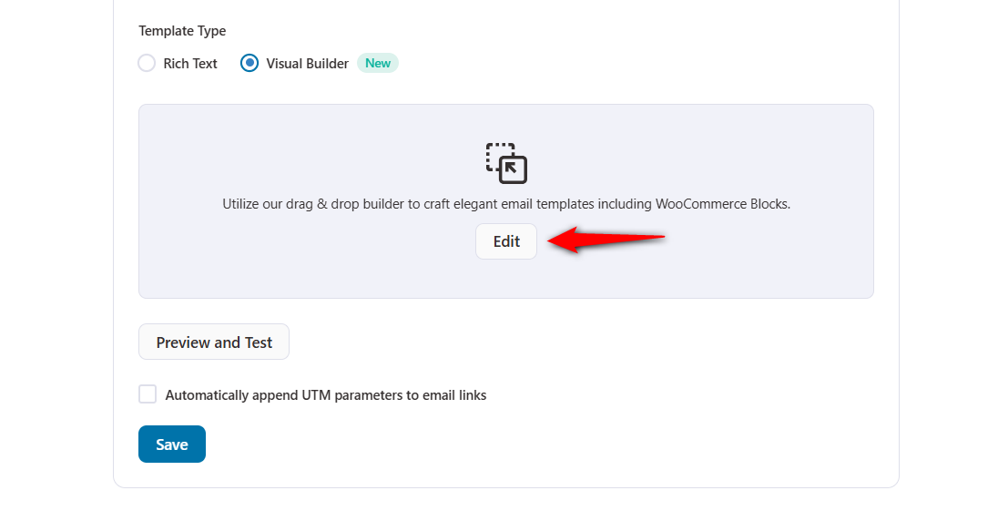 click edit to customize your woocommerce subscription email notifications with the built-in visual builder