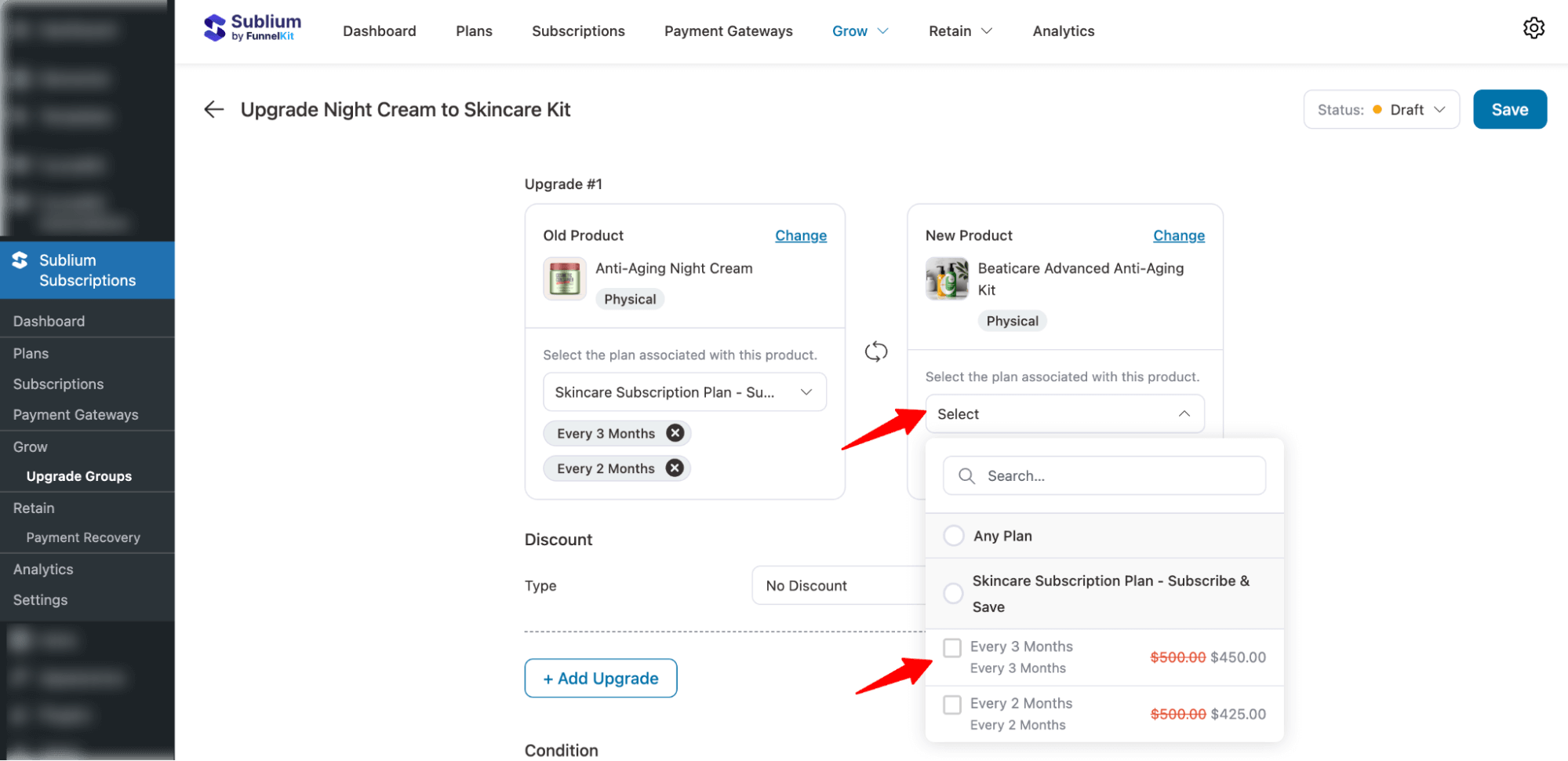 add selling plans for new product