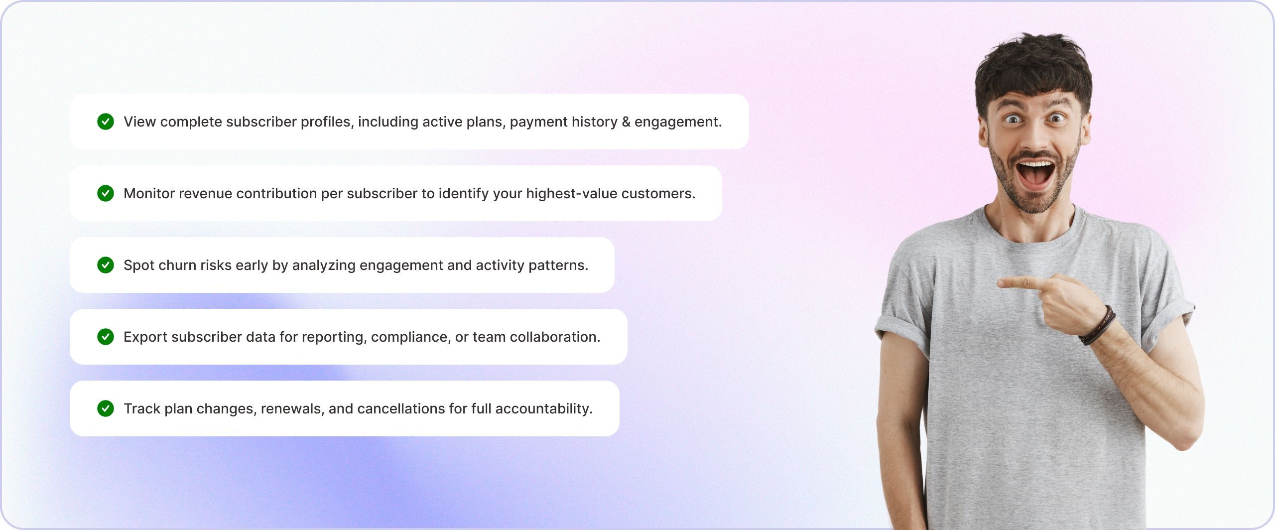 WooCommerce subscription analytics banner - customer portal integration