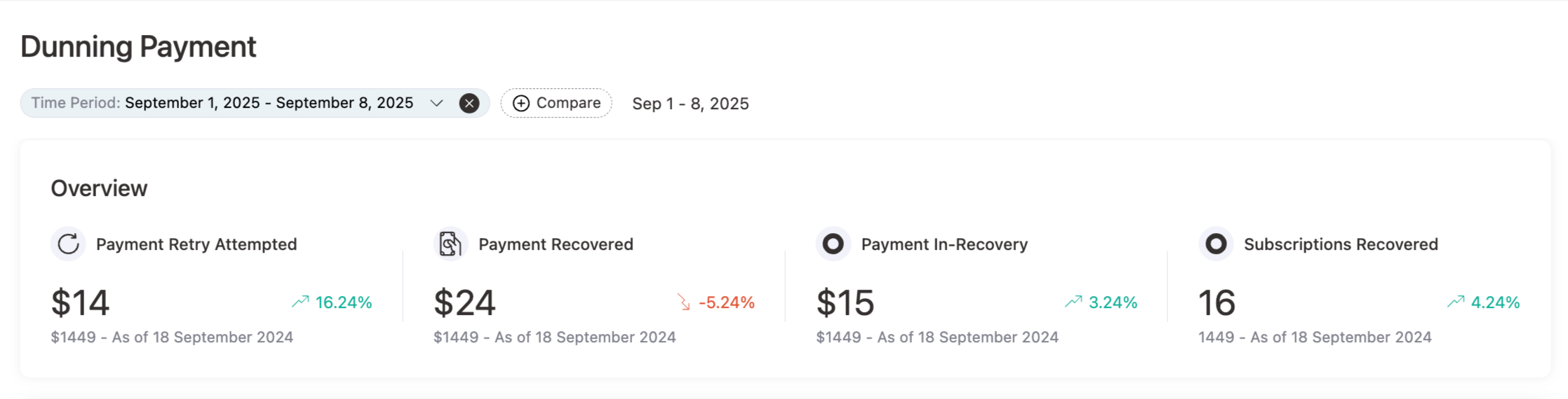 dunning payment overview