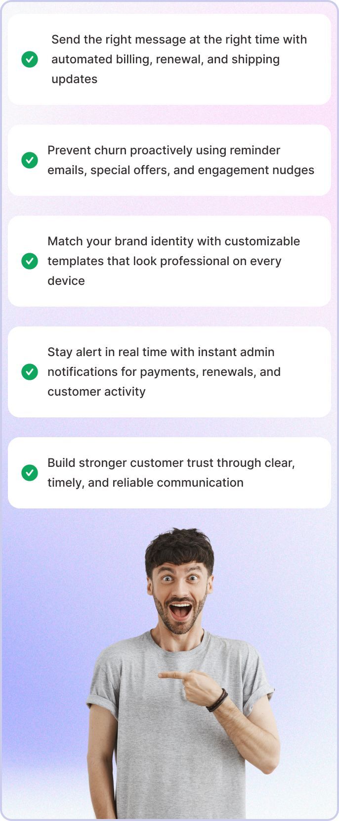 WooCommerce email notification system banner - automated communication with Sublium