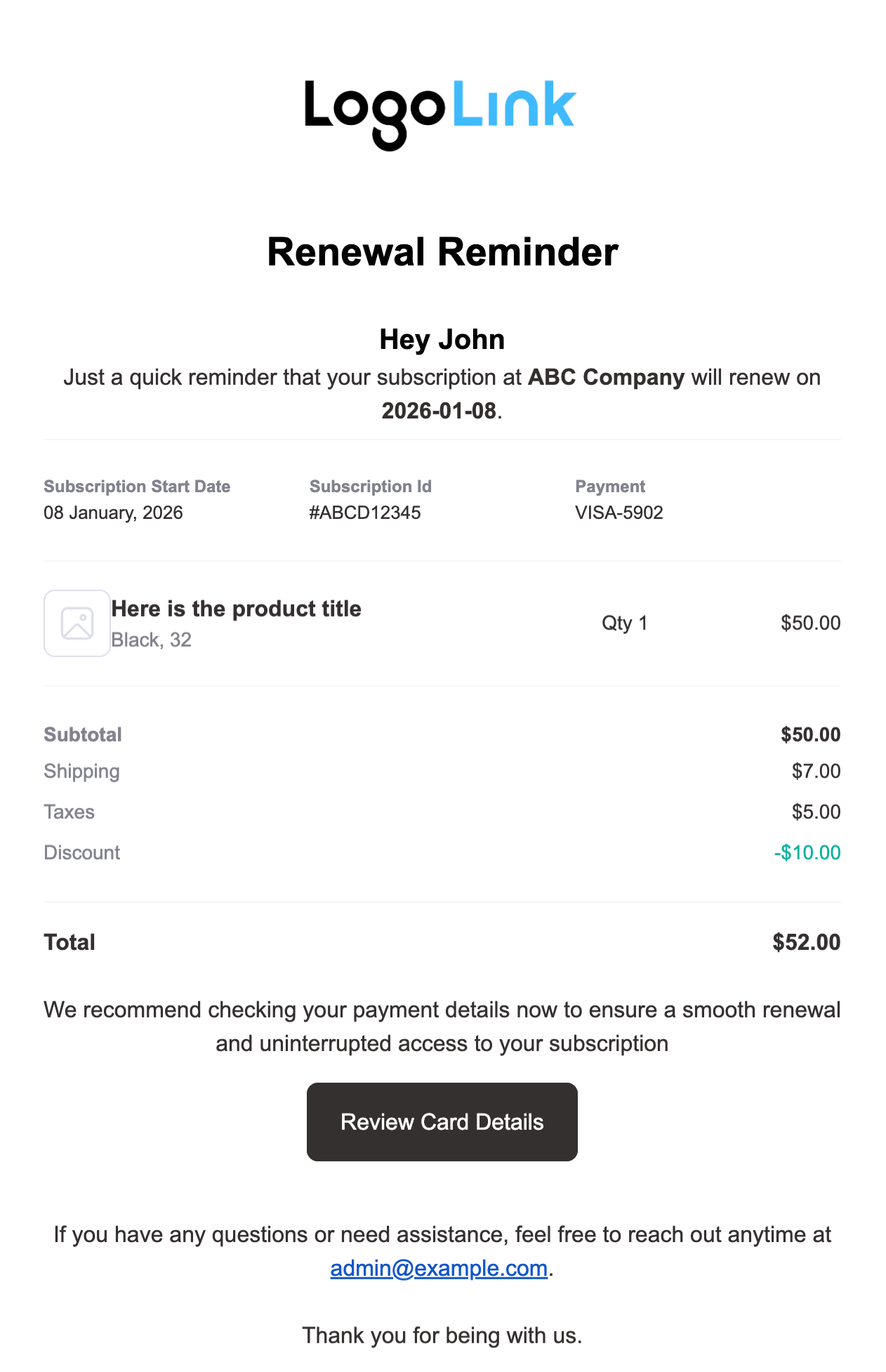 preview Subscription Created