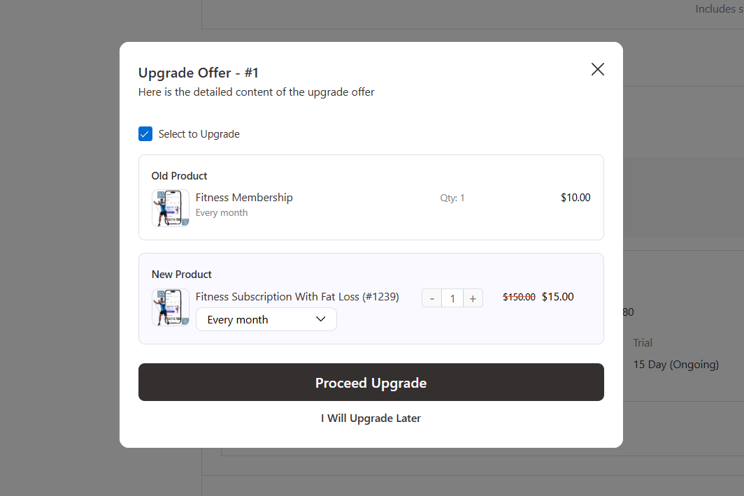 view the detailed upgrade offer