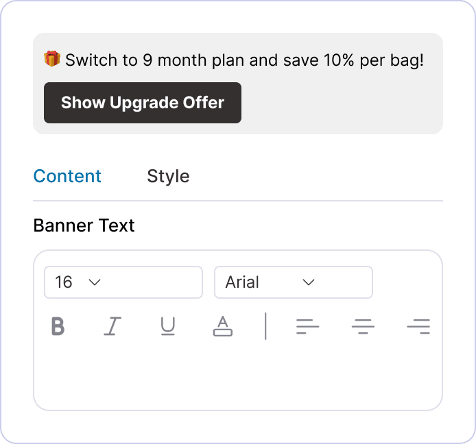 Customize WooCommerce subscription upgrade content and messaging