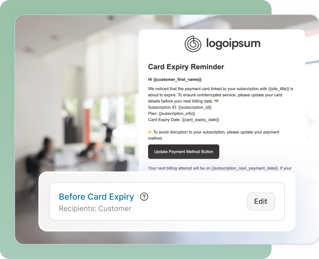 WooCommerce card expiry reminder system - proactive payment method updates with Sublium