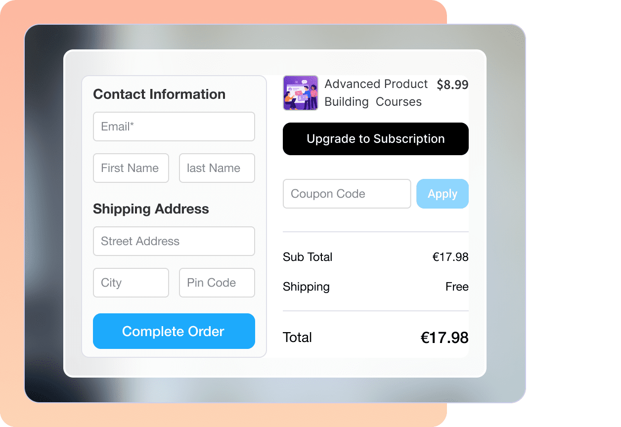 WooCommerce checkout page upsells for subscription products - increase AOV