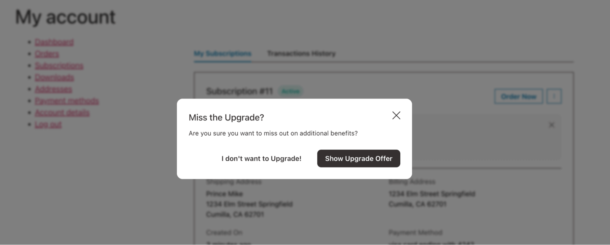 dismiss offer overview