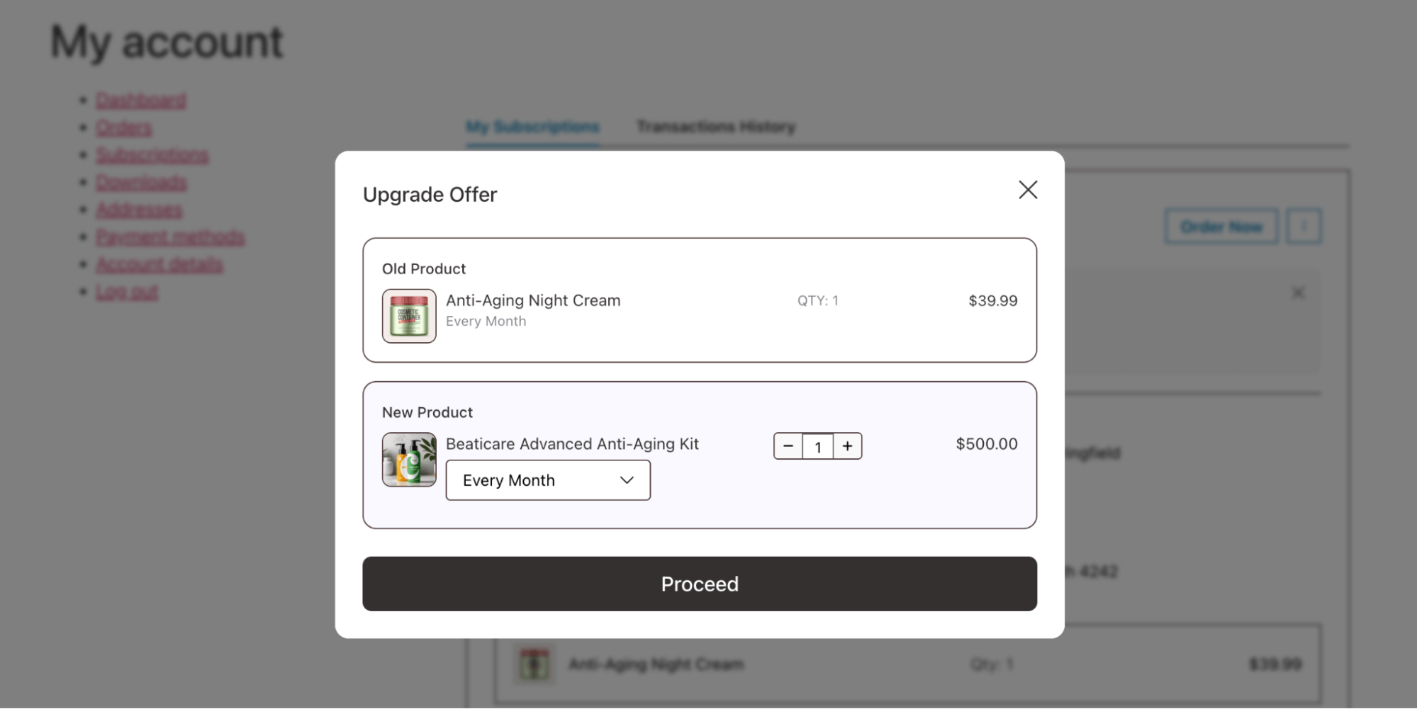 upgrade offer overview