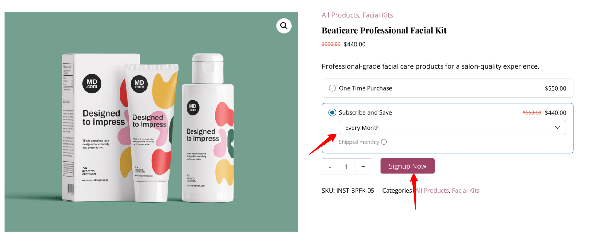 choose Subscribe & Save Plan and sign up
