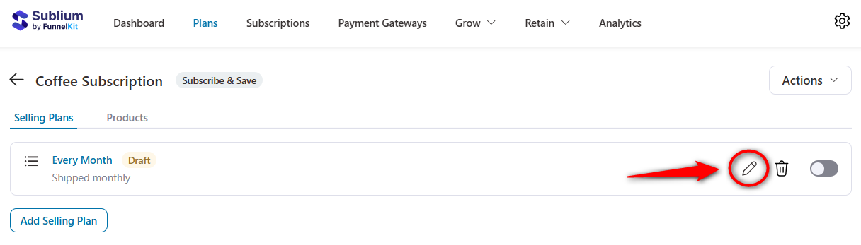edit your woocommerce subscribe and save plan