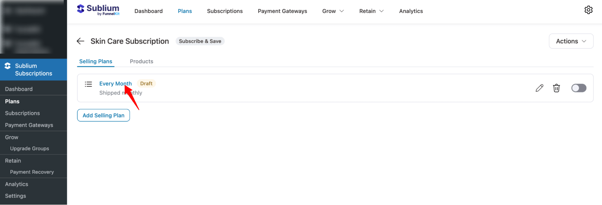 hit monthly plan for Subscribe & Save Plan