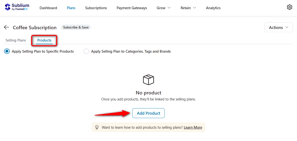 Add the product to your subscribe and save plan