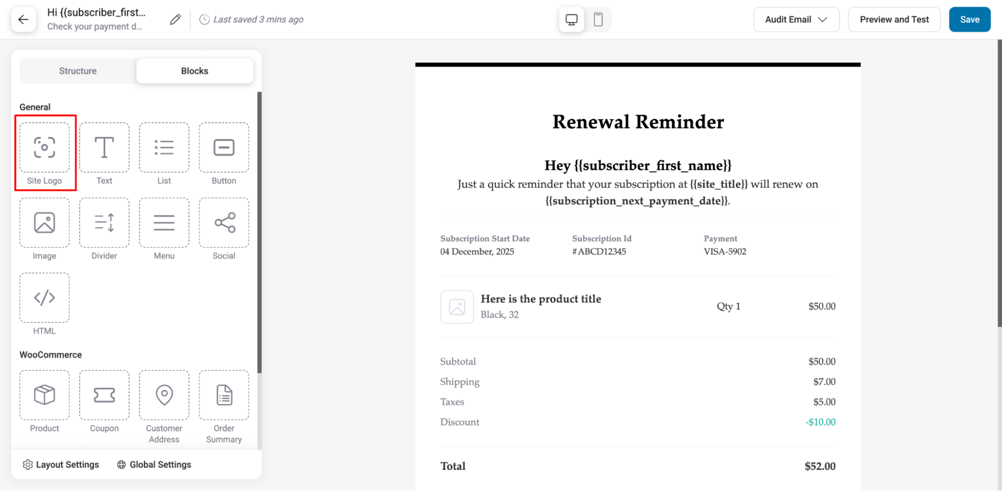 drag and drop site logo