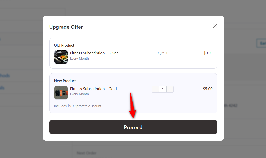 initiate the subscription switch