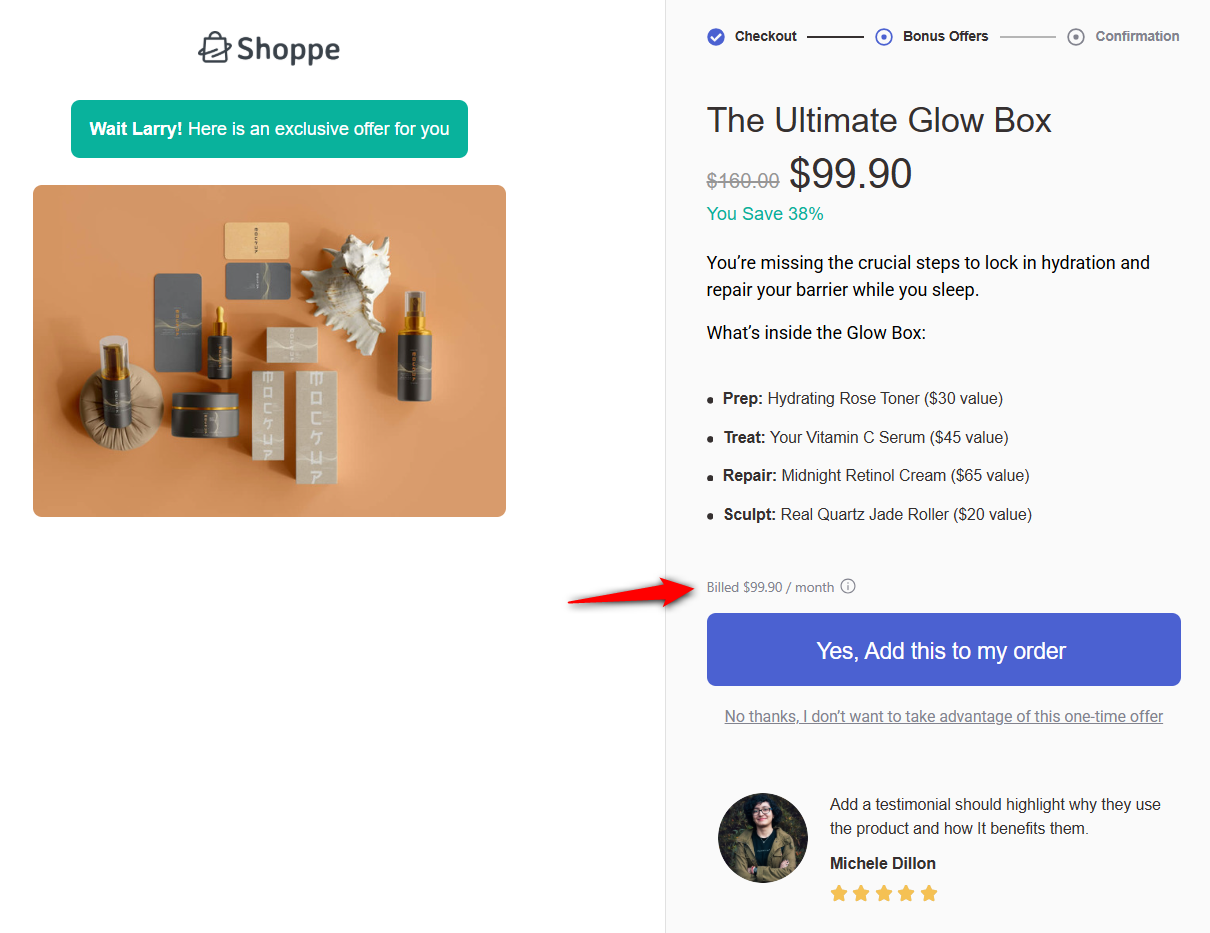 Test your woocommerce subscription one-click upsell offer