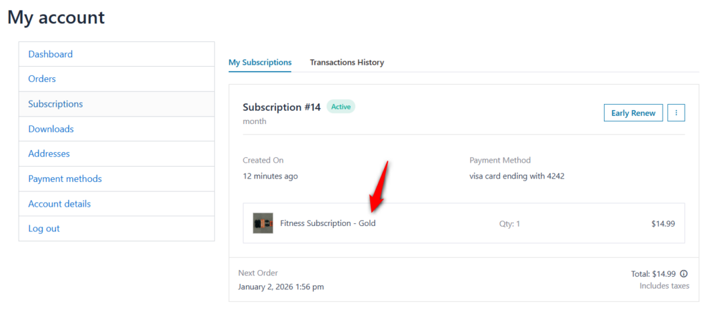 confirm the upgraded subscription plan