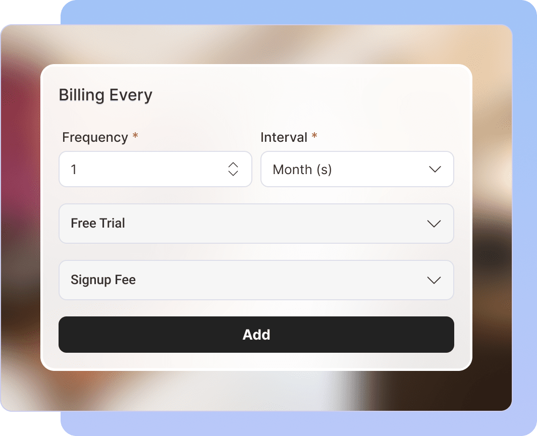 Customize Recurring Payment Intervals