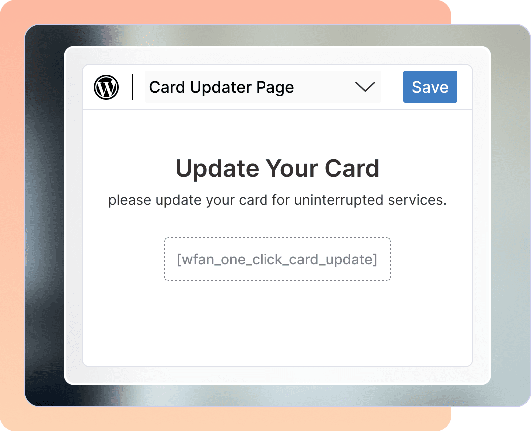 Embed the Card Update Form Anywhere