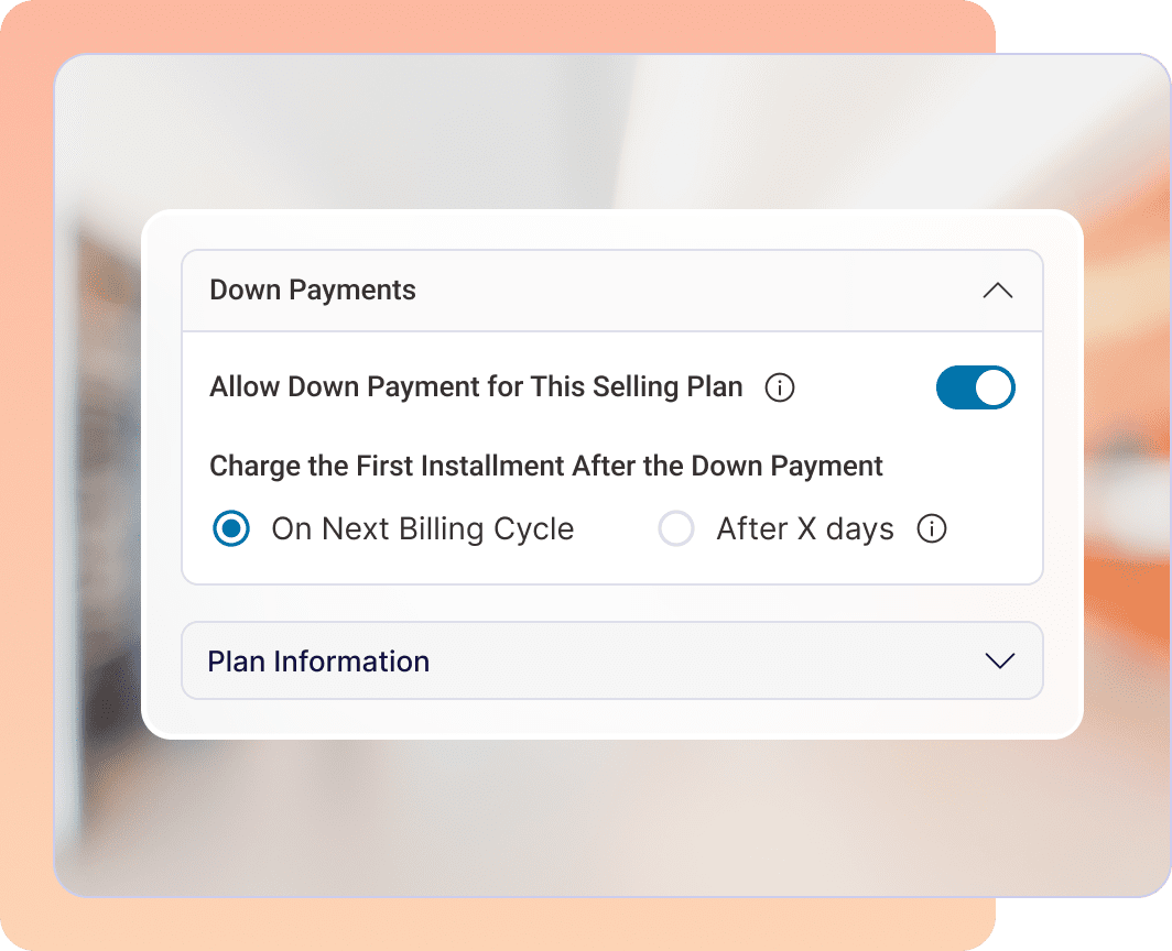 Reduce Upfront Costs with Down Payments