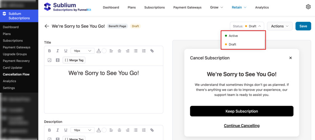 steps of benefit statues