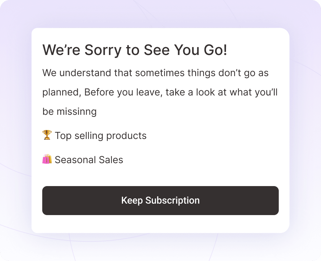 Benefit Pages That Reaffirm Their Decision by Sublium Subscriptions