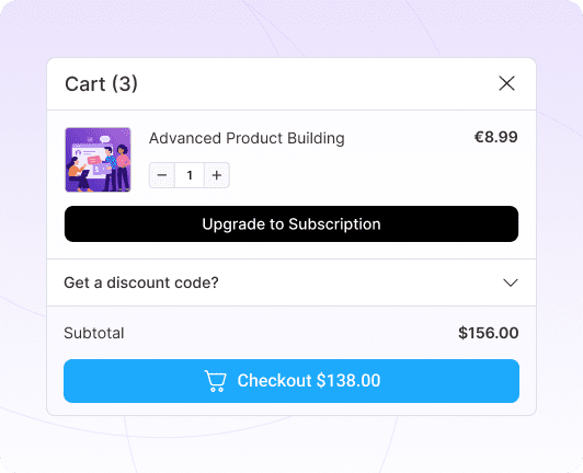 funnelKit sliding cart - Sublium FunnelKit sliding cart for WooCommerce subscription upsells - maximize revenue