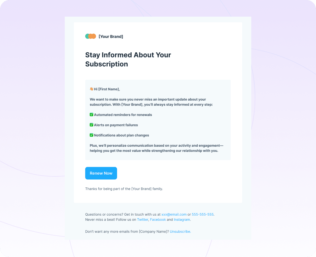 Personalized communication with subscribers