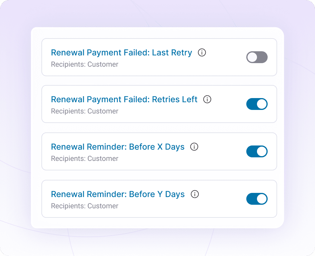 Smart Renewal Reminders & Dunning Emails