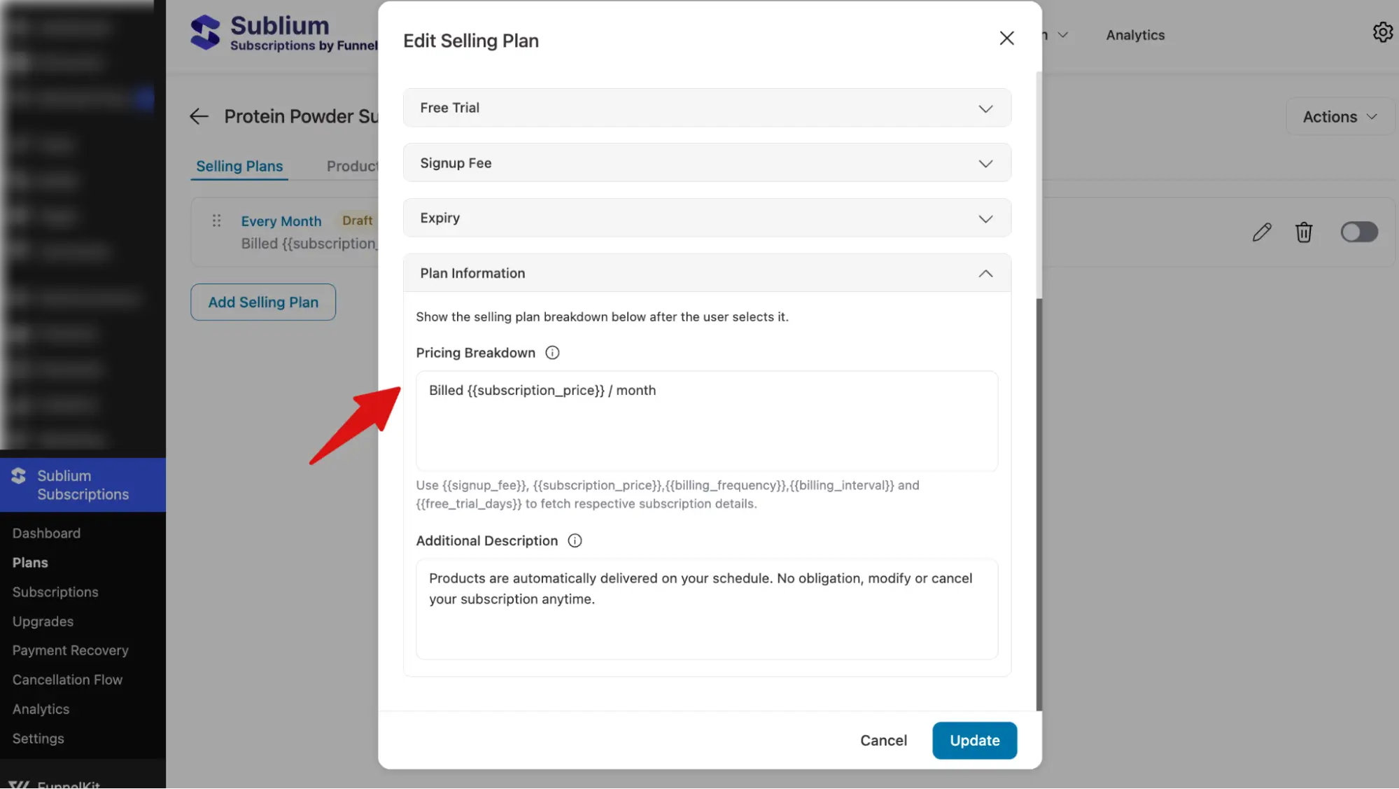 add a bi monthly subscriptions