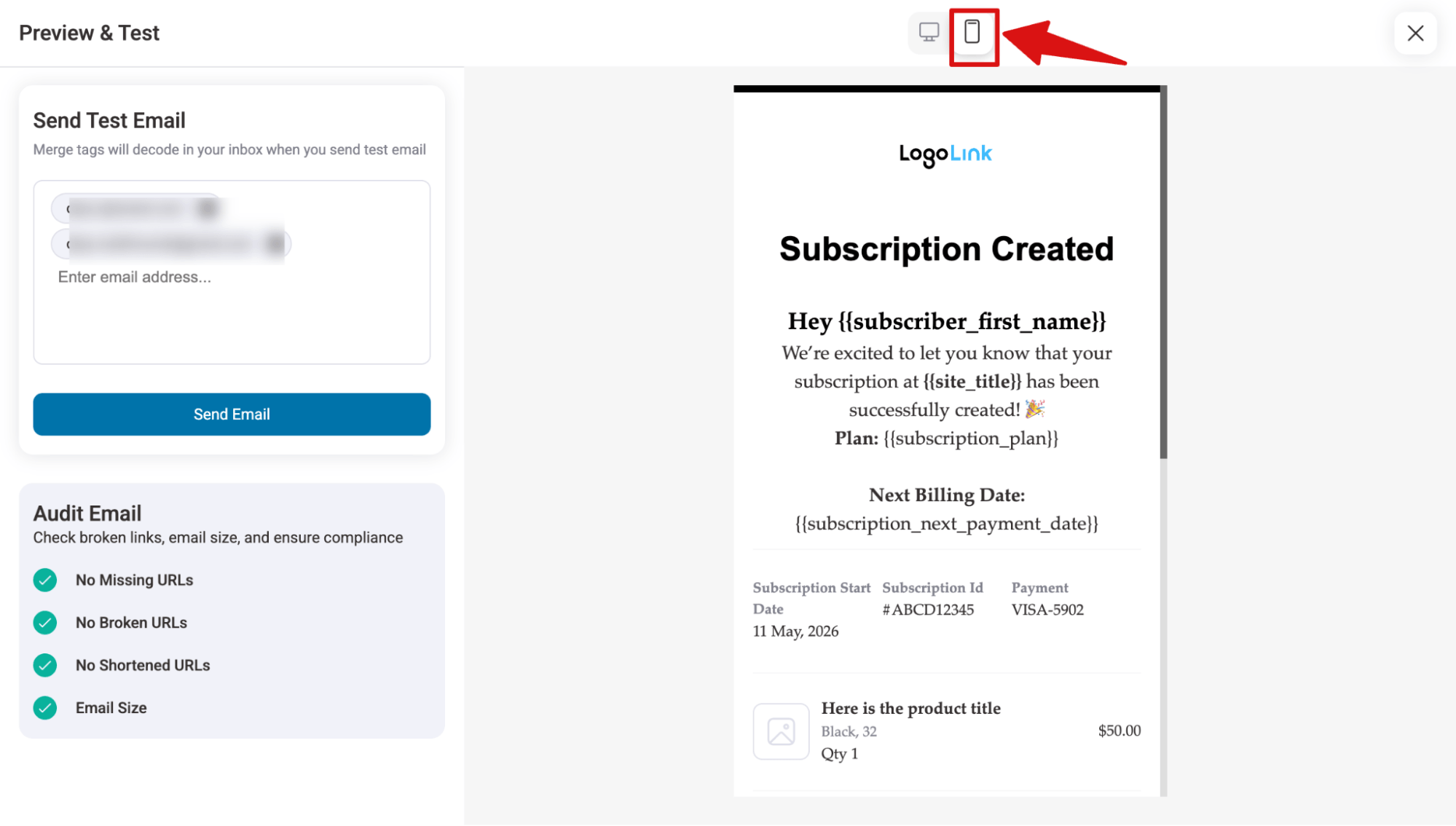 check mobile responsiveness of WooCommerce subscription emails - Sublium check mobile responsiveness of WooCommerce subscription emails