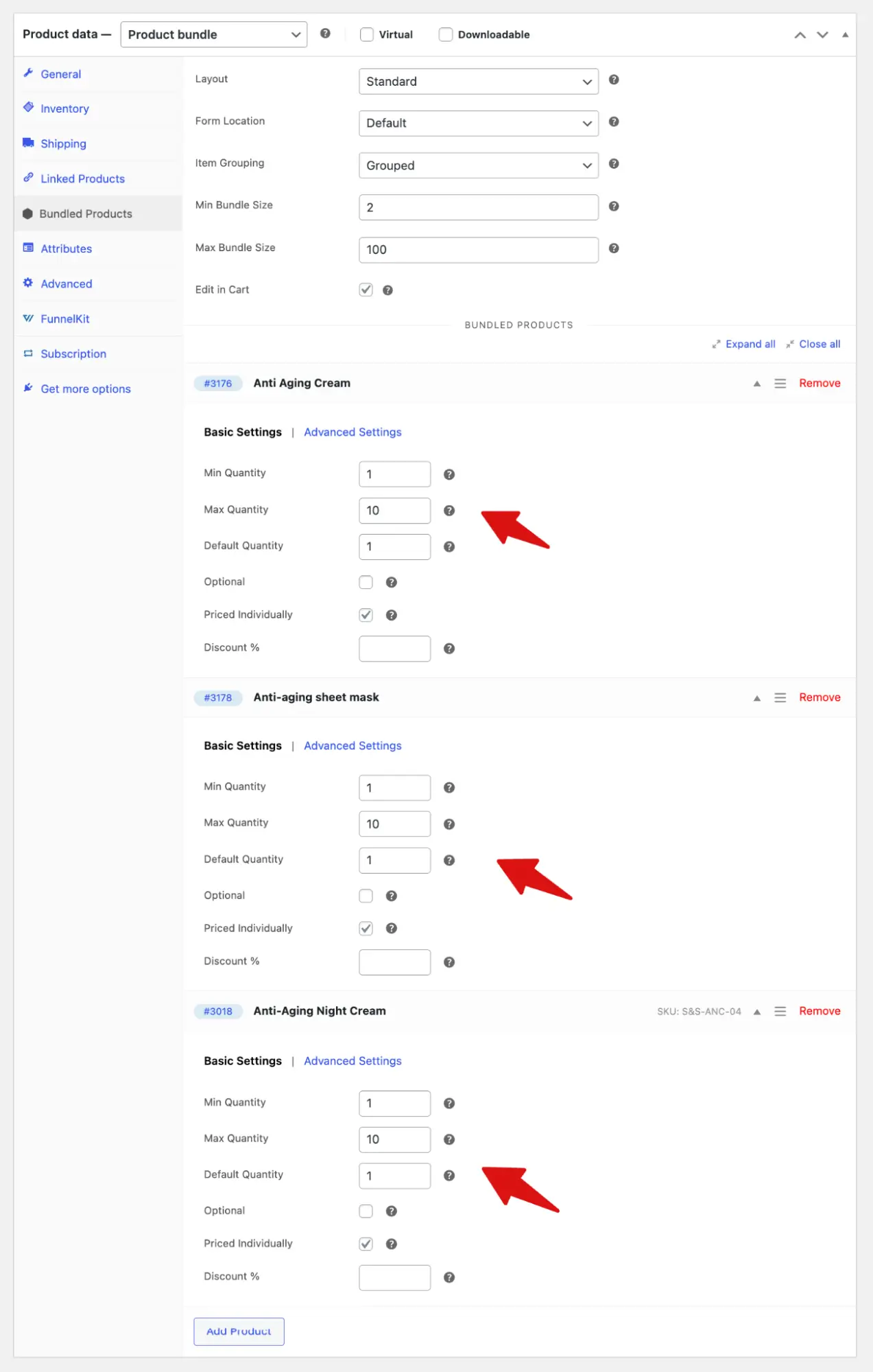 set seperate plugin for bundle product