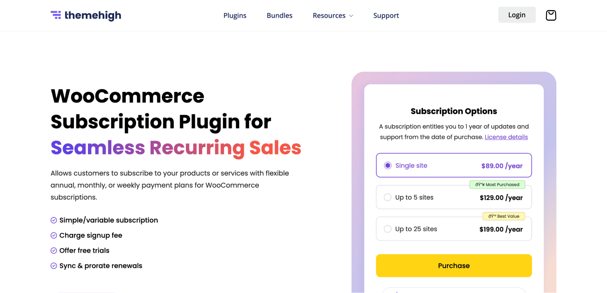 ThemeHigh Subscriptions for WooCommerce Best For Proration and Renewal Discounts - Sublium ThemeHigh Subscriptions for WooCommerce Best For Proration and Renewal Discounts